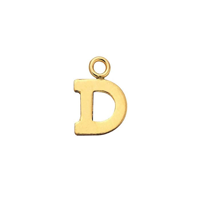 14/20 Yellow Gold-Filled Block Alphabet Charm