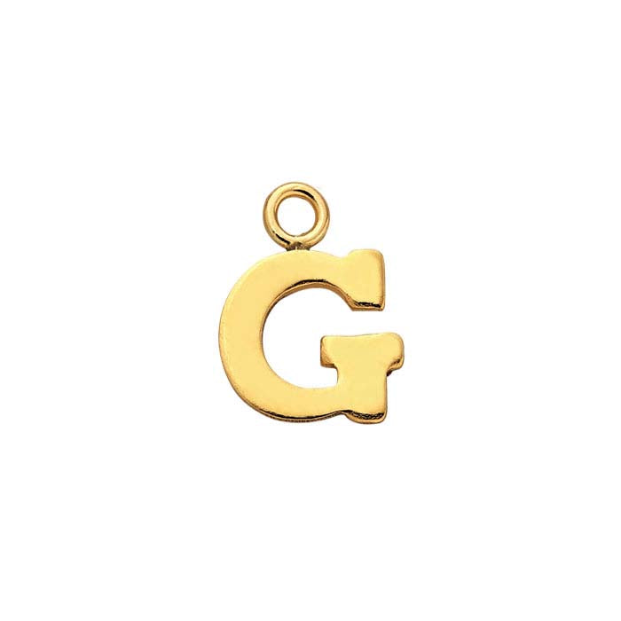 14/20 Yellow Gold-Filled Block Alphabet Charm