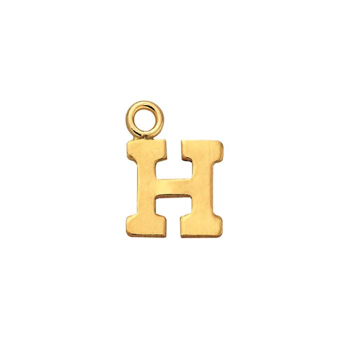 14/20 Yellow Gold-Filled Block Alphabet Charm