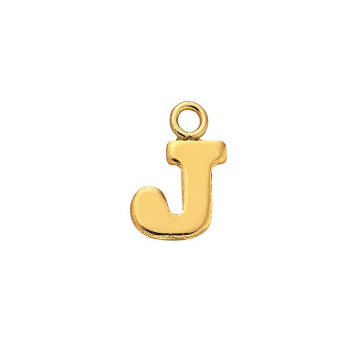 14/20 Yellow Gold-Filled Block Alphabet Charm
