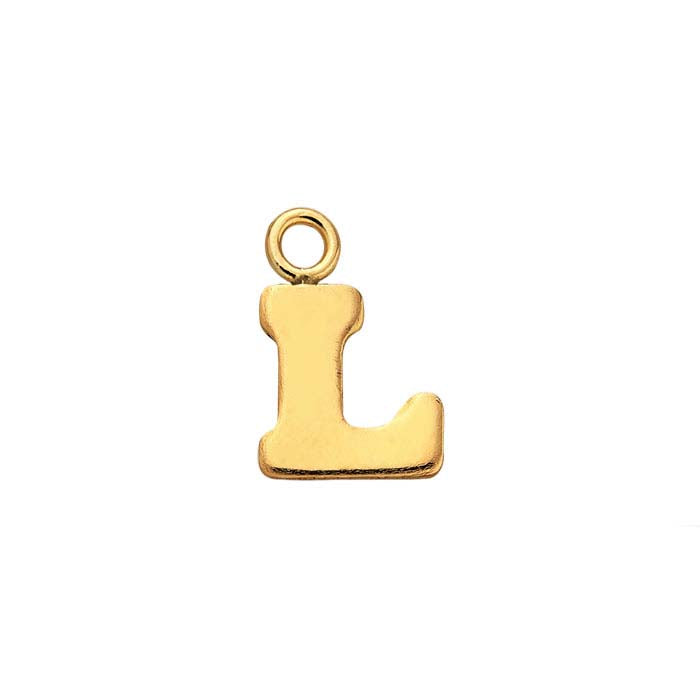 14/20 Yellow Gold-Filled Block Alphabet Charm