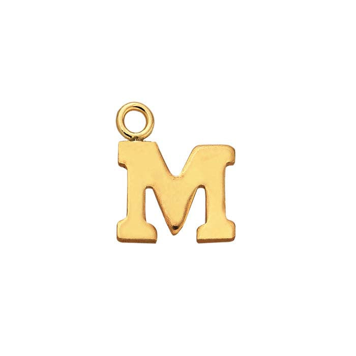 14/20 Yellow Gold-Filled Block Alphabet Charm