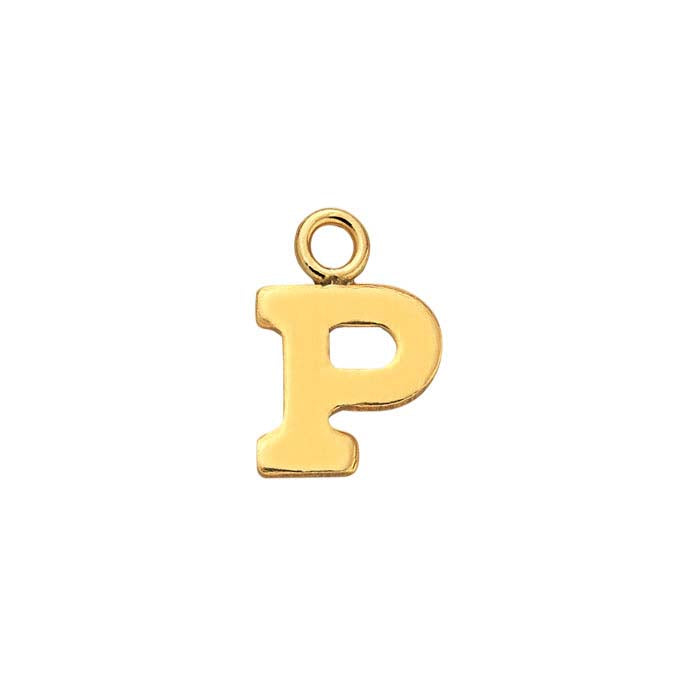 14/20 Yellow Gold-Filled Block Alphabet Charm