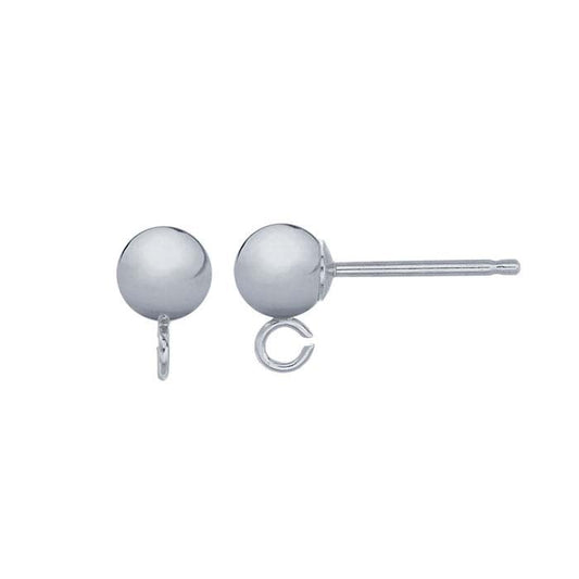 Ball Post Earring with Open Ring
