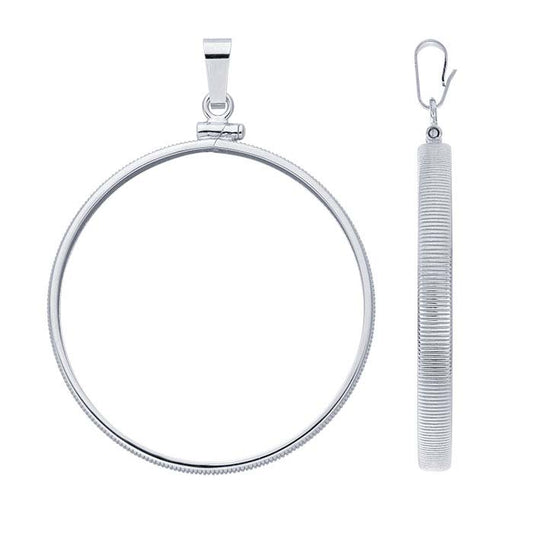 Sterling Silver Coin-Edged Silver Dollar Coin Pendant Mounting