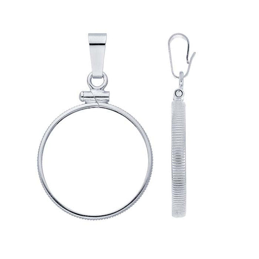 Sterling Silver Coin-Edged Nickel Coin Pendant Mounting