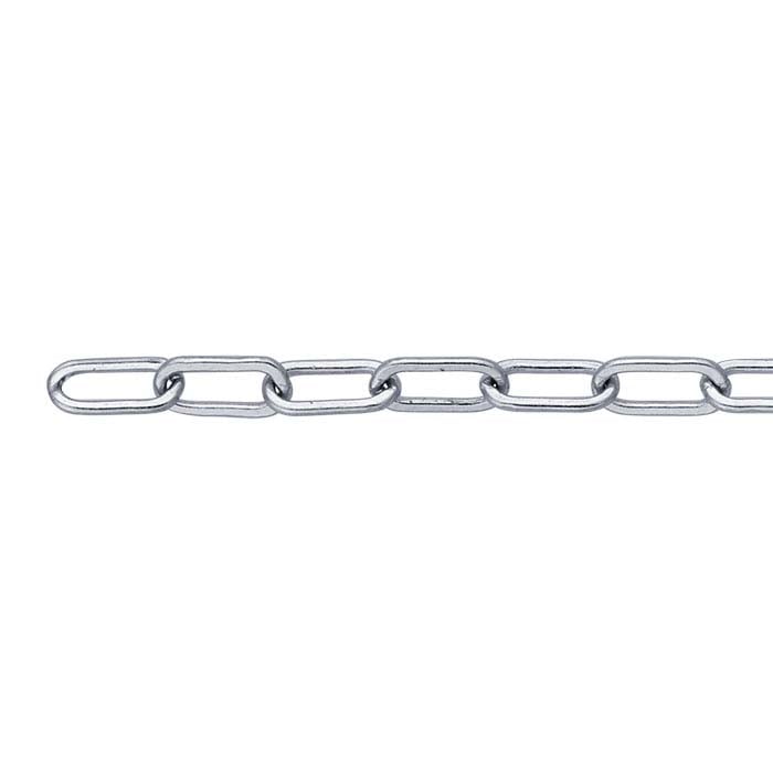 14K White Gold Flat Elongated Cable Chain