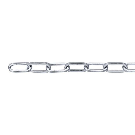 14K White Gold Flat Elongated Cable Chain