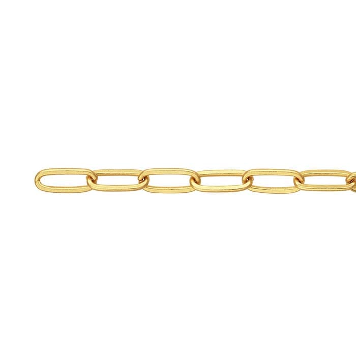 14K Yellow Gold Flat Oval Cable Chain