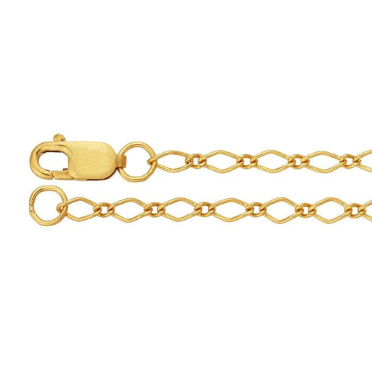 14K Yellow Gold Marquise Long & Short Chain