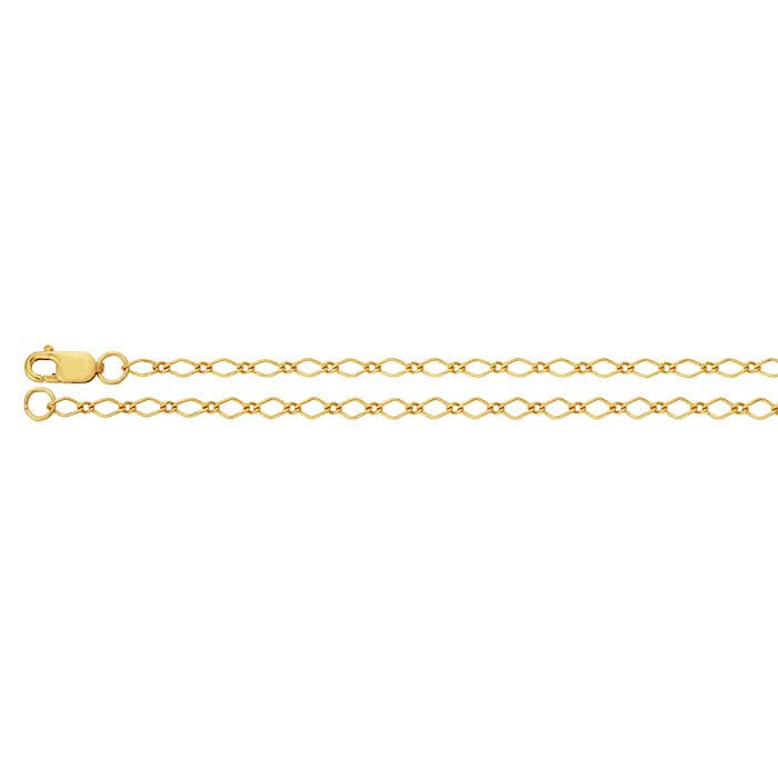 14K Yellow Gold Marquise Long & Short Chain
