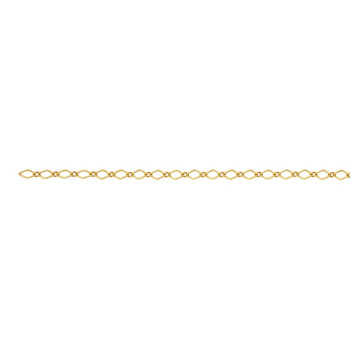 14K Yellow Gold Marquise Long & Short Chain