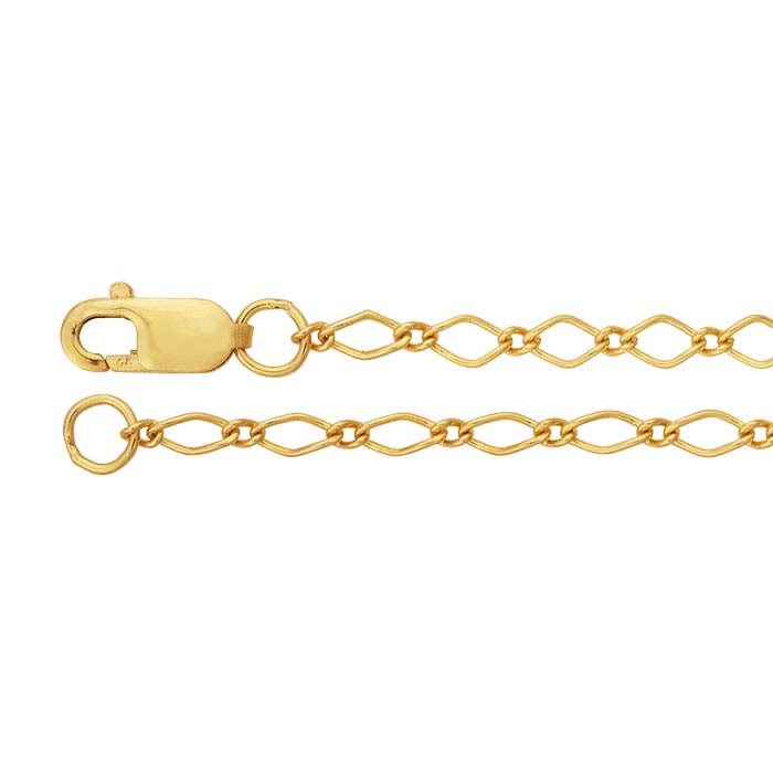 14K Yellow Gold Marquise Long & Short Chain
