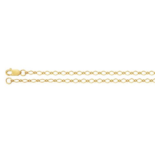 14K Yellow Gold Marquise Long & Short Chain