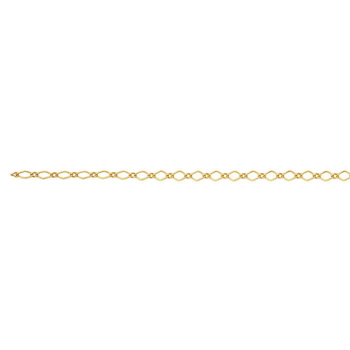 14K Yellow Gold Marquise Long & Short Chain
