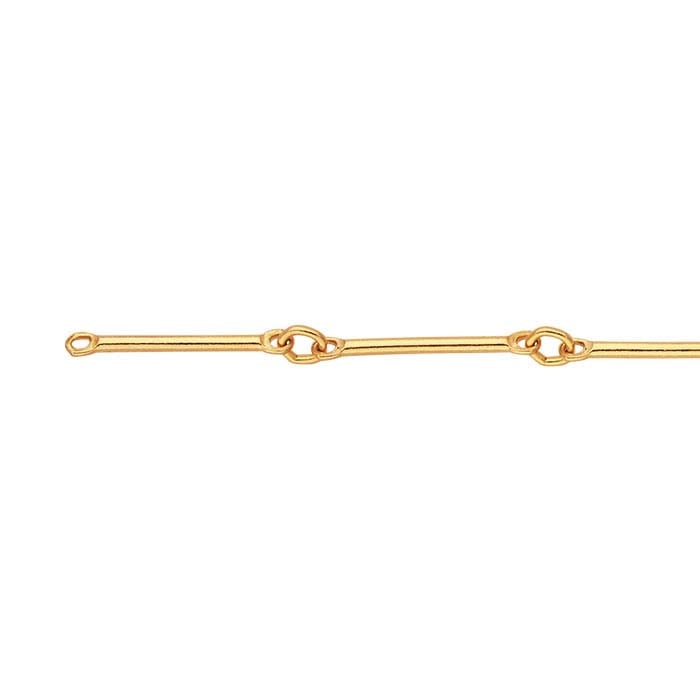 14/20 Yellow Gold-Filled 0.9mm Straight Bar & Link Chain