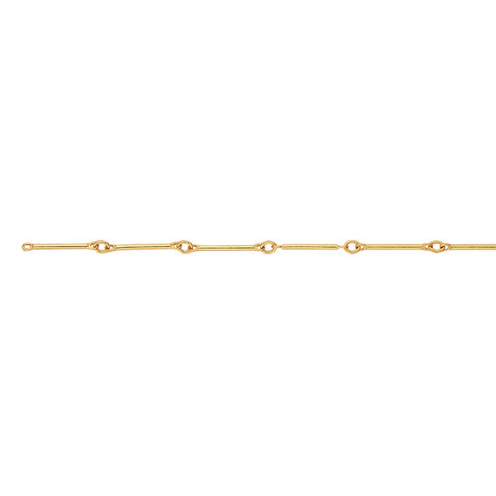 14/20 Yellow Gold-Filled 0.9mm Straight Bar & Link Chain