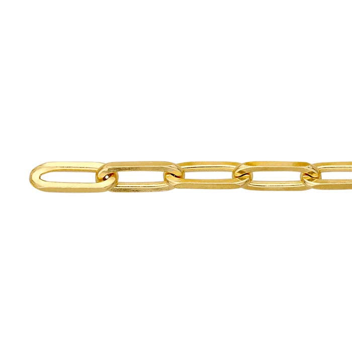 14K Yellow Gold Flat Cable Chain