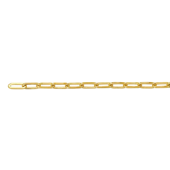14K Yellow Gold Flat Cable Chain