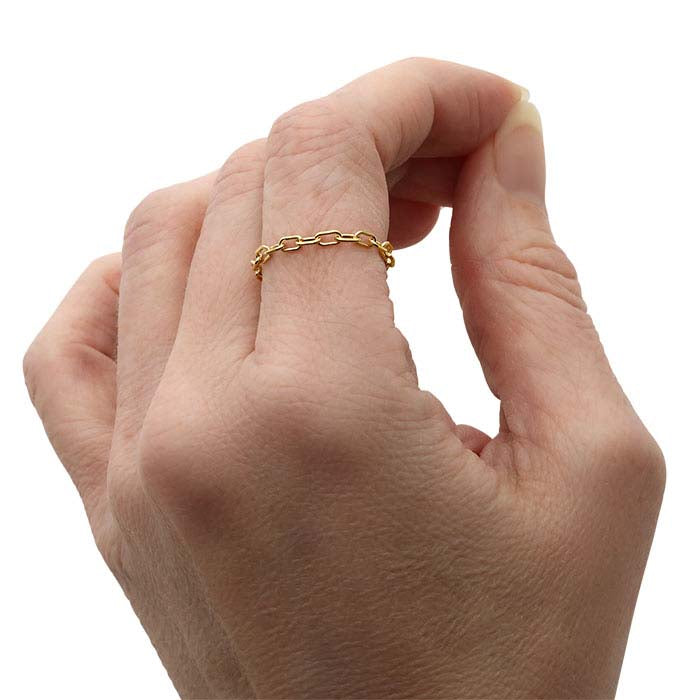 14/20 Yellow Gold-Filled Elongated Cable Ring