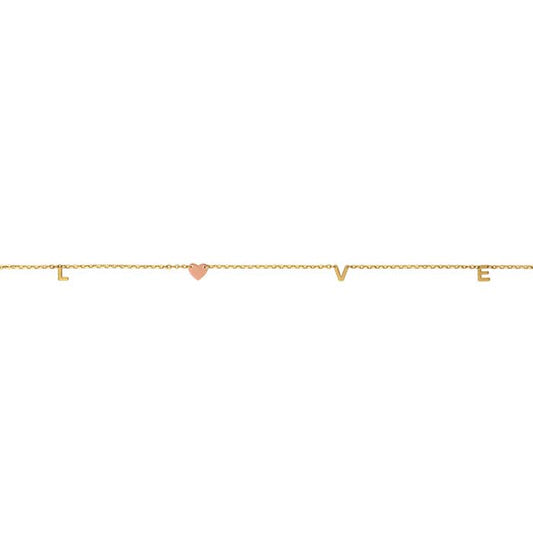 14K Yellow Gold "Love" Necklace
