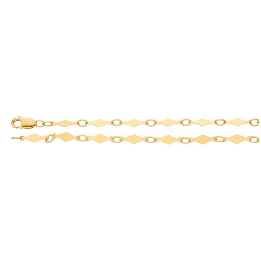 14K Yellow Gold Diamond-Link Chain