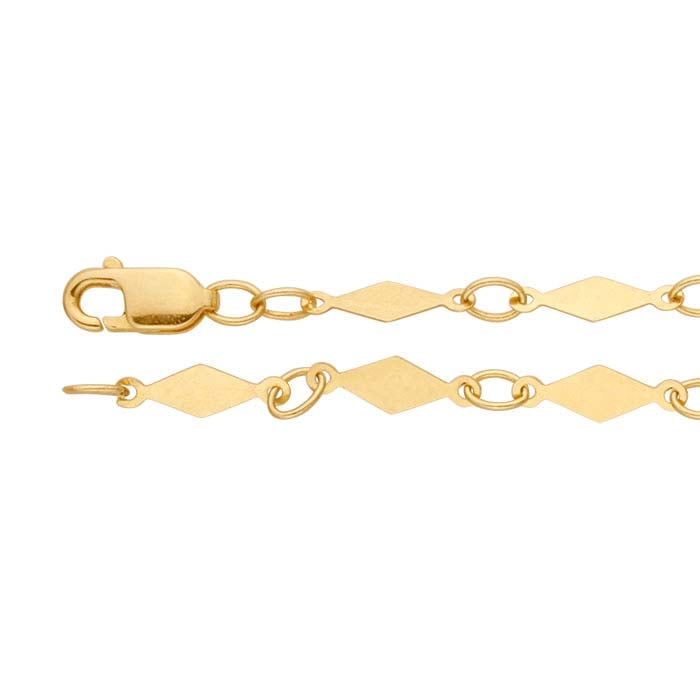 14K Yellow Gold Diamond-Link Chain