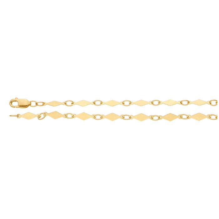 14K Yellow Gold Diamond-Link Chain