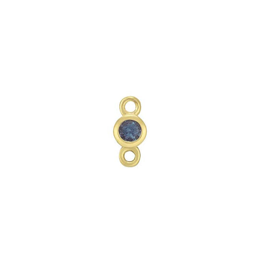 14K Yellow Gold 2mm Lab-Grown Alexandrite-Set Link Component