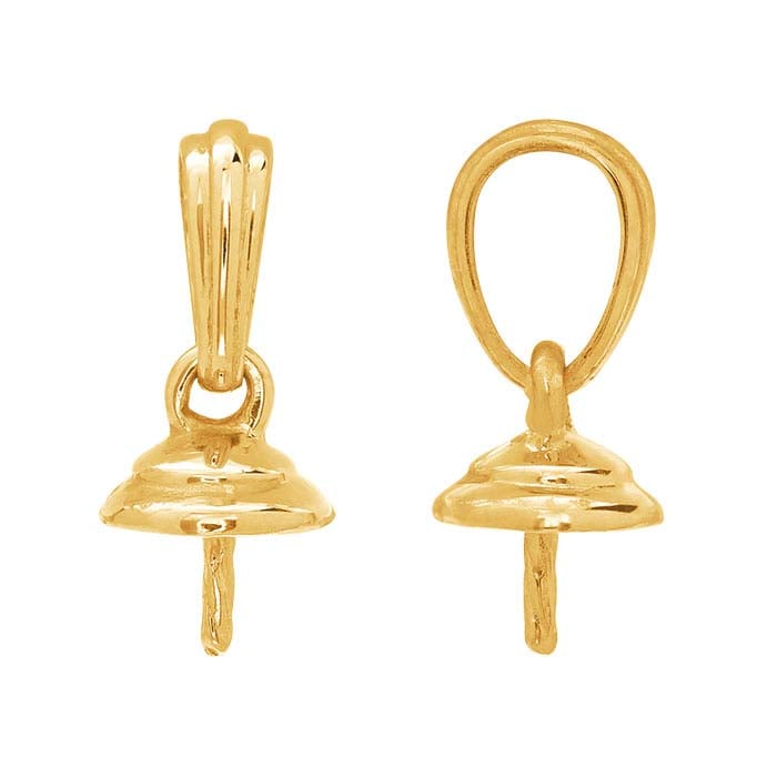 14K Yellow Gold Pearl Component Mounting