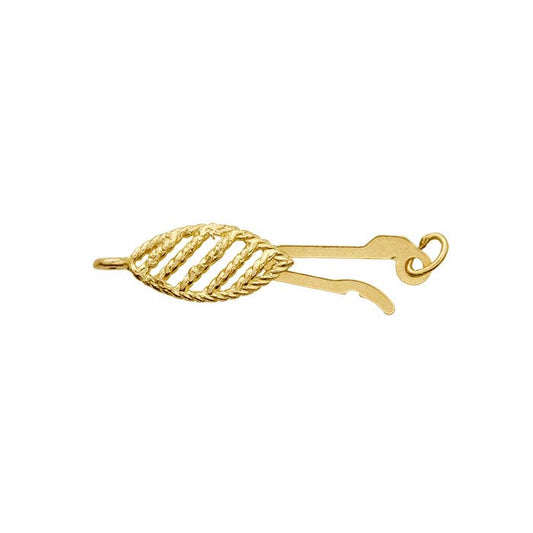 Chiusura di Sicurezza a Rete Aperta Marquise 14,5 x 4,8 mm in Oro Giallo 14K