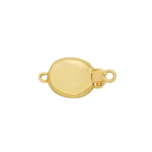 Chiusura di Sicurezza Ovale 14 x 7,5mm in Oro Giallo 14K