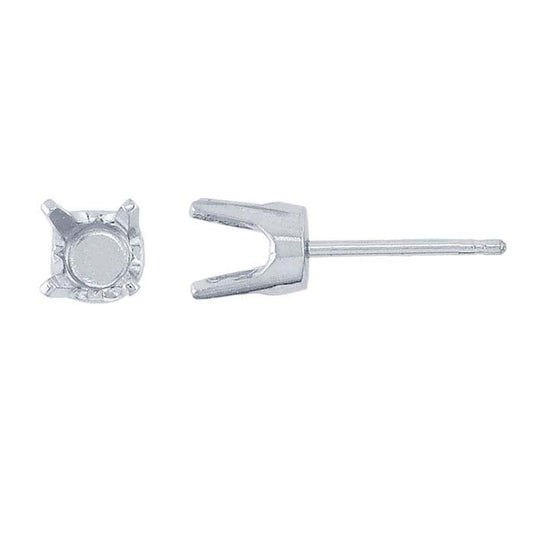Round Pre-Notched Post Earring Mounting