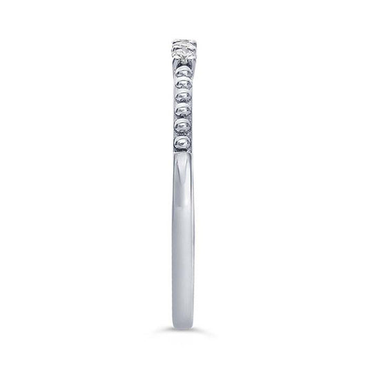 14K White Gold Diamond-Set Ring