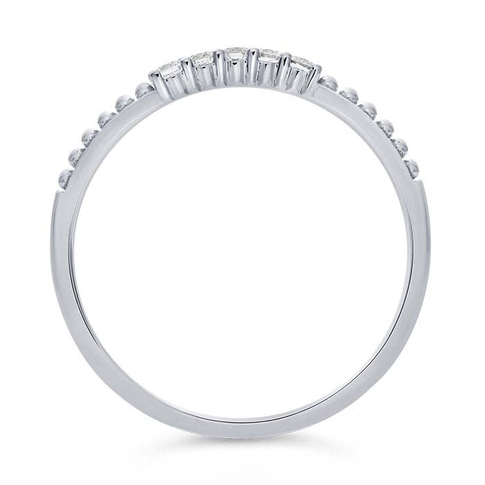 14K White Gold Diamond-Set Ring