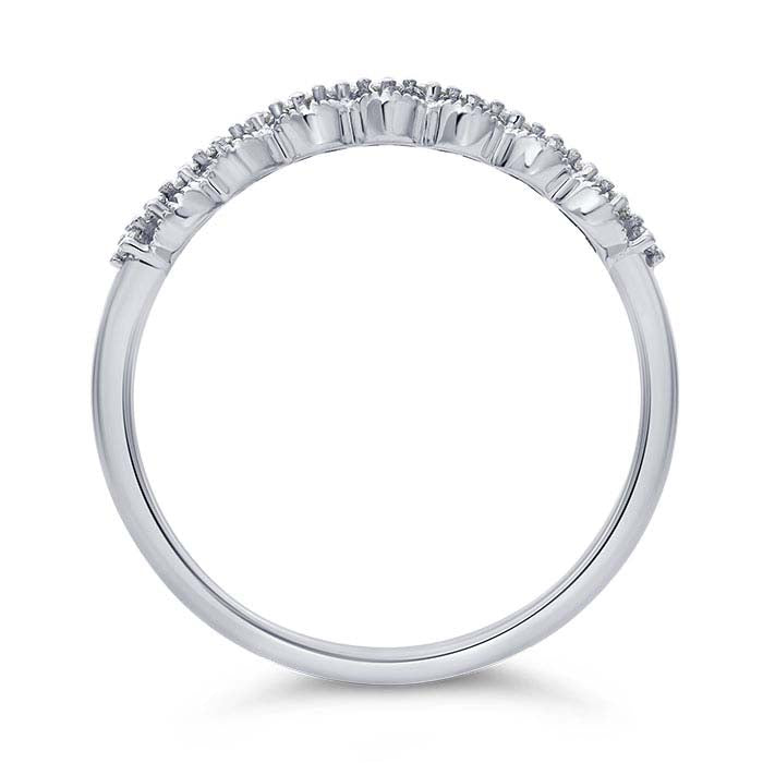 14K White Gold Diamond-Set Tiara Ring