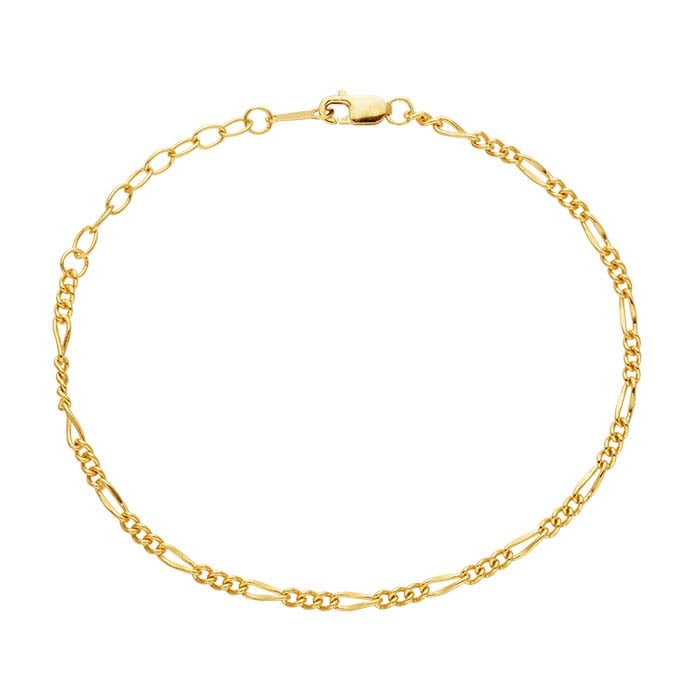 14/20 Yellow Gold-Filled 2.2mm Figaro Chain Bracelet