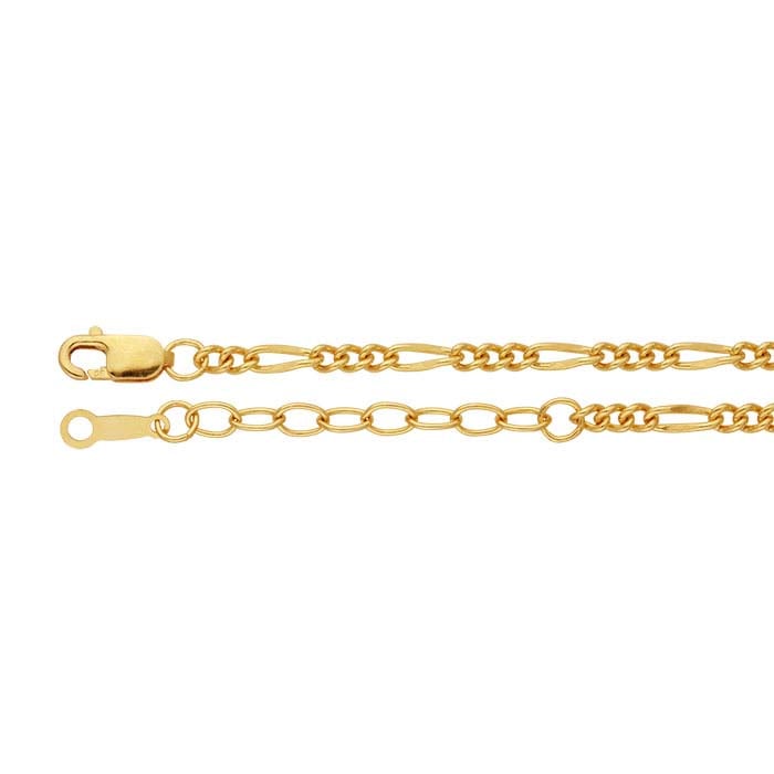 14/20 Yellow Gold-Filled 2.2mm Figaro Chain Bracelet