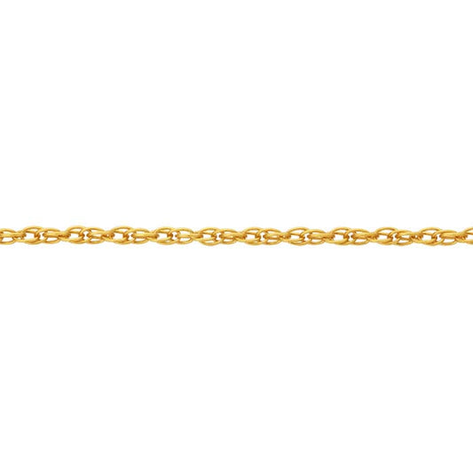 14K Yellow Gold-Filled .7mm Add-A-Bead Double Rope Chain Necklace, Adjustable