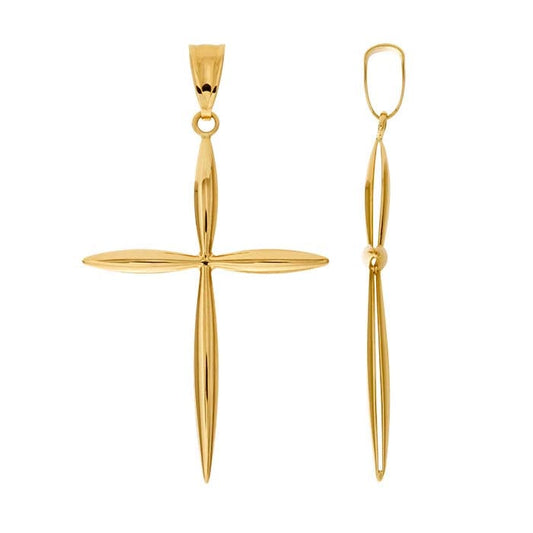 14K Yellow Gold Cross Pendant