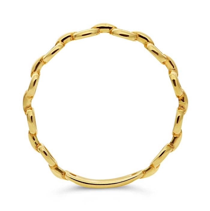 14K Yellow Gold Oval Link Ring