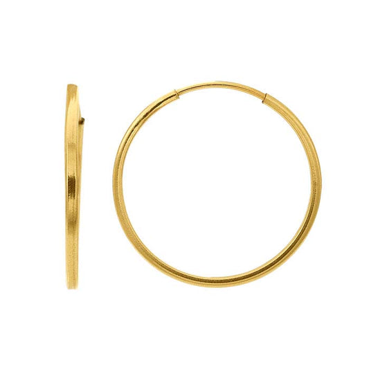14/20 Yellow Gold-Filled Square Tubing Endless Hoop Earring