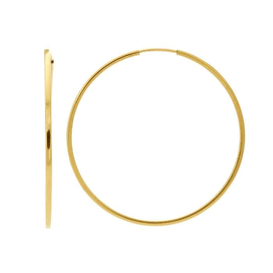14/20 Yellow Gold-Filled 30mm Square Tubing Endless Hoop Earring