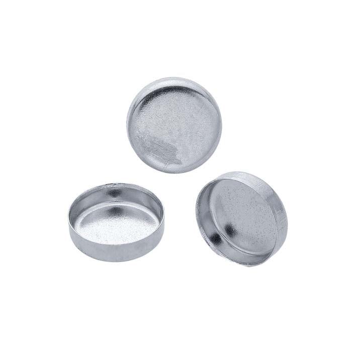 14K White Gold Round Bezel Cup Setting