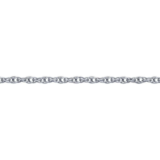14K White Gold 0.9mm Double Rope Chain