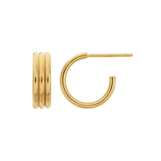 14/20 Yellow Gold-Filled 3-Row 3/4 Hoop Earring