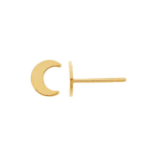 Crescent Moon Post Earring