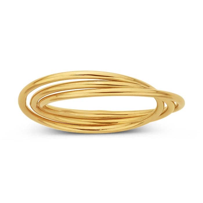 14/20 Yellow Gold-Filled Three-Wire Ring