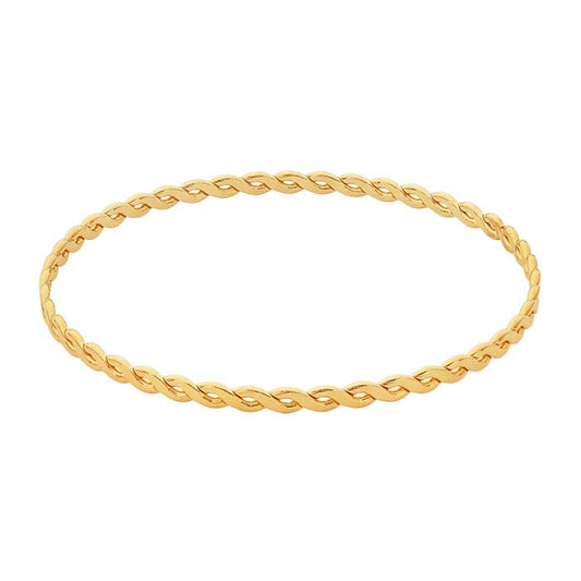 14/20 Yellow Gold-Filled Woven Wire Bangle Bracelet