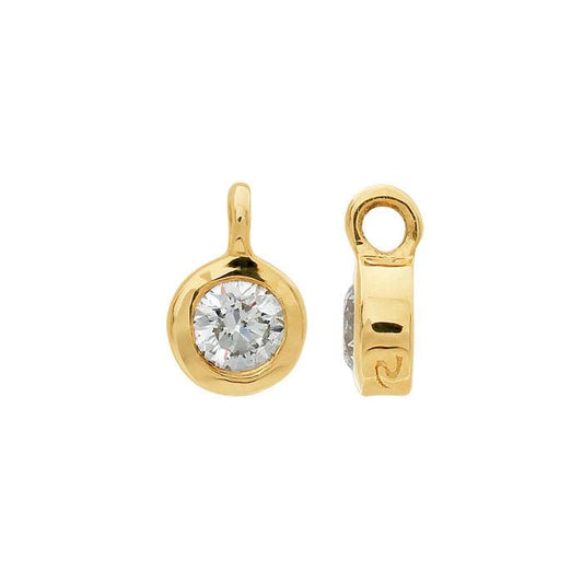 14K Yellow Gold Diamond-Set Charm